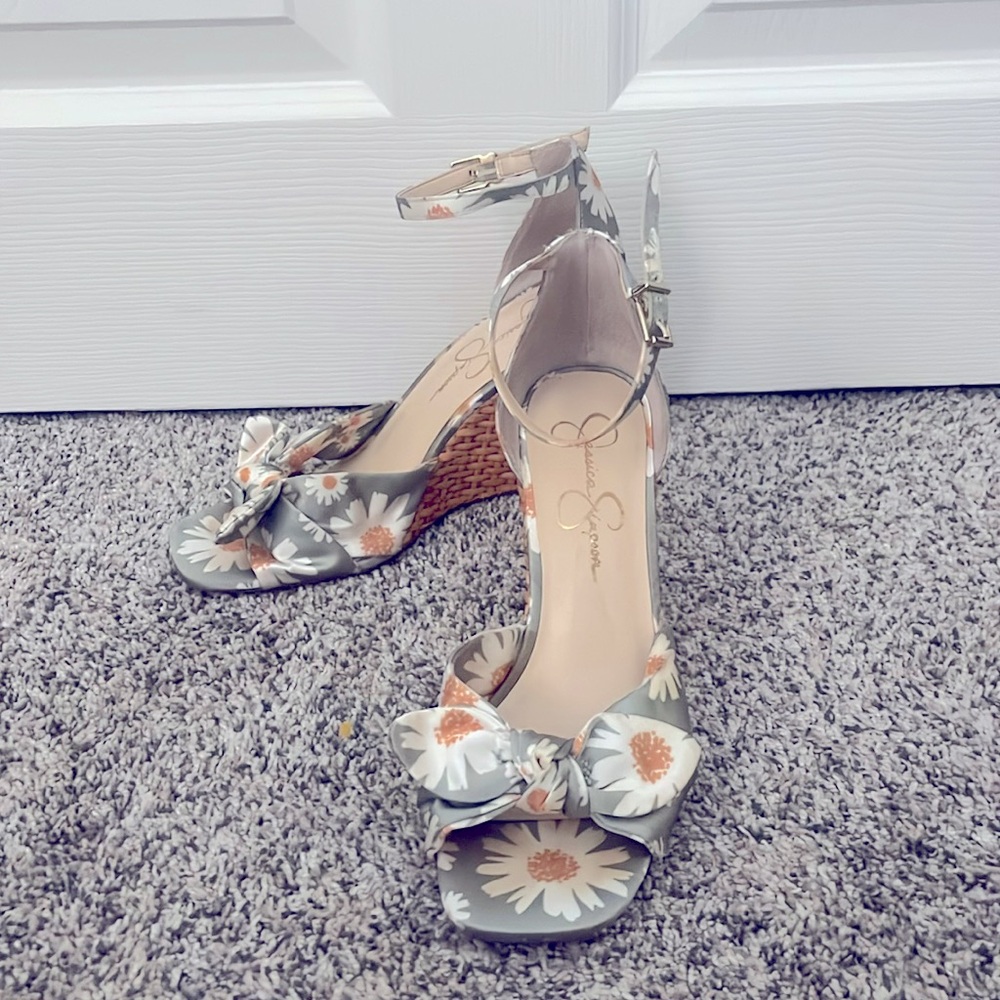 Jessica Simpson Floral Wedges